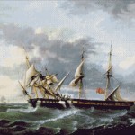 Goblen - Doua nave pe mare