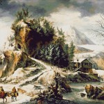 Goblen - Peisaj montan de iarna