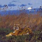 Goblen - Tigru la lumina lunii