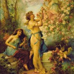 Goblen - Venus cu ingeras si insotitori