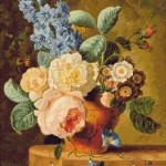 Goblen - Vaza cu flori