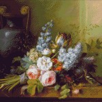 Goblen - Buchet de flori si cuib de pasare