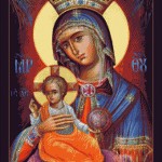 Goblen - Fecioara Maria cu Pruncul Iisus
