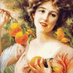 Goblen - Femeie cu portocale