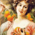 Goblen - Femeie cu portocale