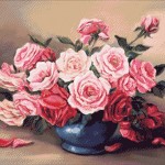 Goblen - Trandafirii doamnei primavara