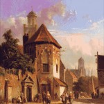 Goblen - Vedere a unei strazi olandeze