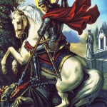 Goblen - Sfantul Gheorghe strapungand Balaurul