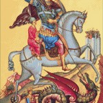 Goblen - Sfantul Gheorghe strapungand Balaurul (2)