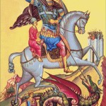 Goblen - Sfantul Gheorghe strapungand Balaurul (2)