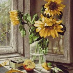 Goblen - Florile soarelui la fereastra