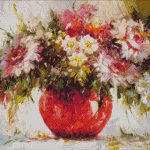 Goblen - Flori în vază