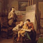 Goblen - Artistul în atelier şi copii lui