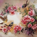 Goblen - Păsări şi trandafiri