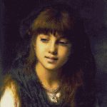 Goblen - Portret de fată