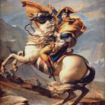 Goblen - Napoleon trecând munţii Alpi