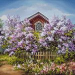 Goblen - Primăvară în violet