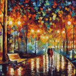Goblen - Îndrăgostiţi sub umbrelă
