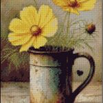 Goblen - Flori galbene
