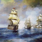 Goblen - Brig-Mercury atacata de doua nave turcesti