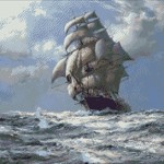 Goblen - Barca cu panze