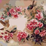 Goblen - Păsări şi trandafiri