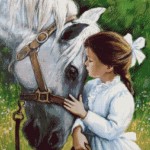 Goblen - Fetita cu cal