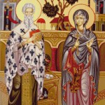 Goblen - Sfintii Ciprian si Iustina
